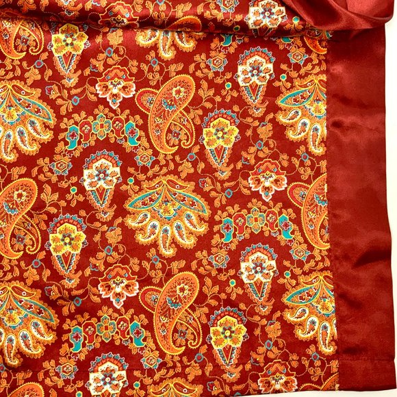 Vintage Cacique Lingerie Satin Polyester Paisley Print Robe Sz M - Picture 14 of 16